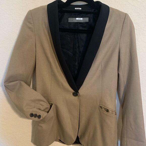 Zara Basic Tan Blazer Size XS - Picture 3 of 5